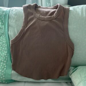 Aeropostale brown crop tank top size S
